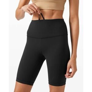 Lululemon Wunder Train High-Rise Short 8” Black 10 Fast Dry Workout Bike Shorts